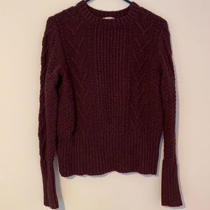Gap Cable knit burgundy sweater
